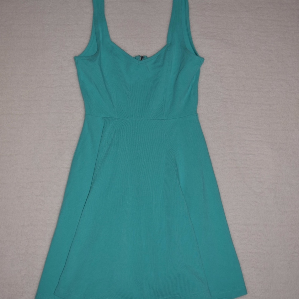 Express Teal Blue Skater Dress